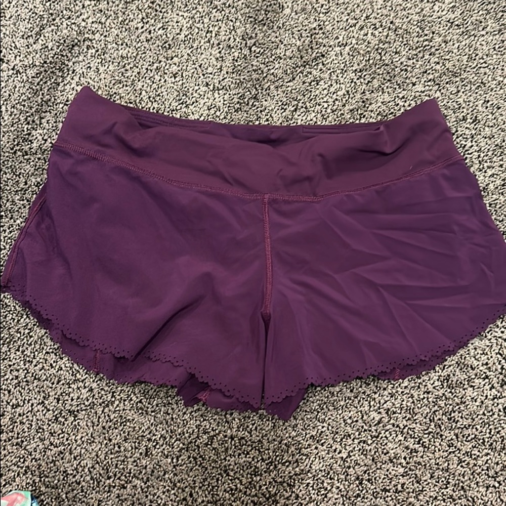 Purple Lululemon shorts